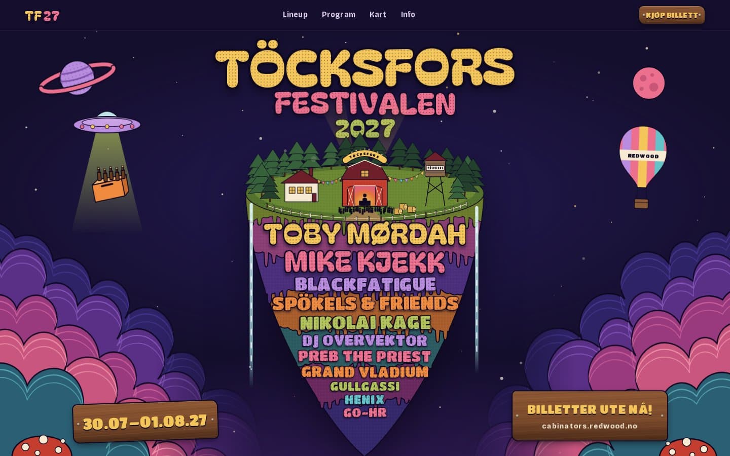 Screenshot of Töcksfors Festivalen 2027